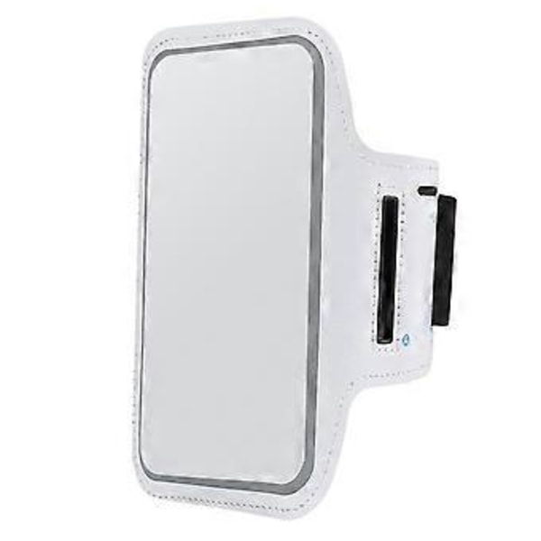 Universal Sport Vattentätt Löpararmband för Telefon Träning Mobiltelefonhållare Ficka Midjeband Armväska Träning för Alla 5,5 Tums Telefoner (vit) white