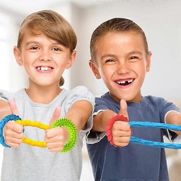 Sensoriska Stretcharmband | Fidgetleksaker för småbarn och barn - Gummiband, 4-pack