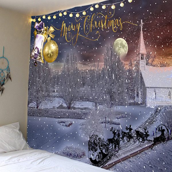 150cm*100cm, Gobeläng Jul Snö Bakgrund Tyg