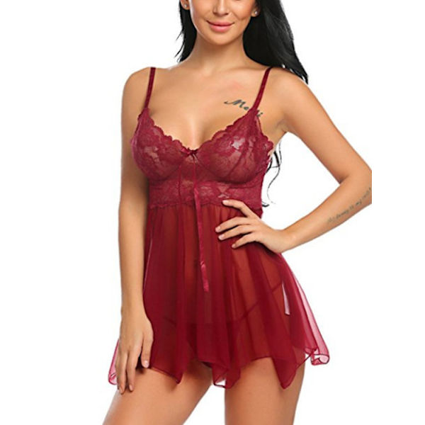 Sexig genomskinlig mesh sexig underkläder lek kläder, sex kläder, svart underklädesset