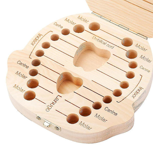Baby Tandkasse Keepsake Til Piger, Træ Tand Opbevaring Og Saver Box（Drenge）