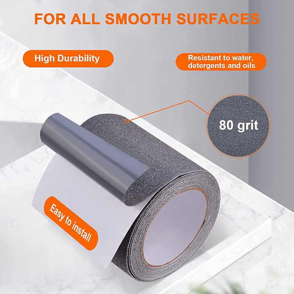 Halkskyddstejp för Trappor, 5cm*10m, Utomhus Självhäftande Halkskyddstejp, N