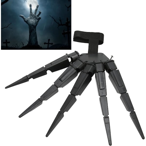 Halloween ledade fingerförlängningar, 3D-printade läskiga skeletthänder