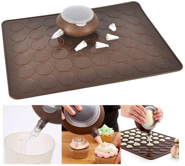 Silikone Macaron Måtte og Fondant Cookie Cutter Sæt