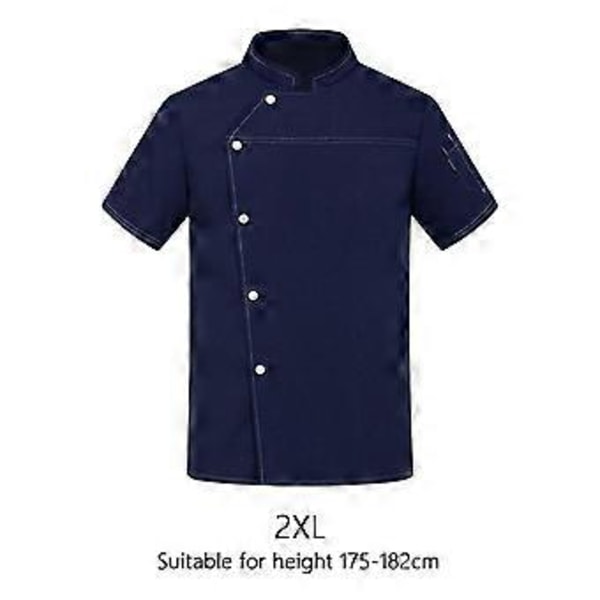 Kockrocka Kockkläder Servitör Servitris Kläder Uniform för Restaurang Matservering Pub (XXL) XXL