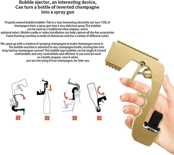 Vin- og Champagnedispenser - Champagnespraypistol