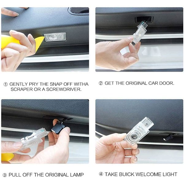 2 kpl Auton projektori-ovivalot Auton LED-tervetulologo Auton haamu Sha