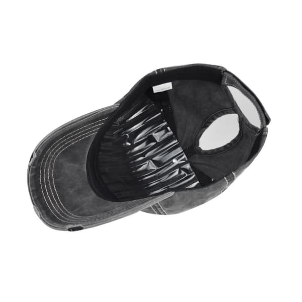 Vasket slitt bomullsdenim justerbar baseballcaps