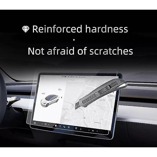 2 st Tesla Model 3 /y 9d Hd Härdat Glas Pekskärmsskydd Snabb Gratis Frakt
