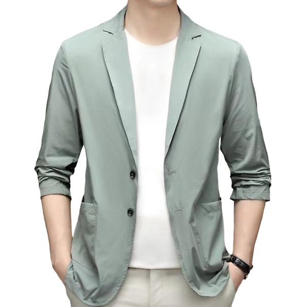Herre Casual Blazer Sport Frakke To Knaps Letvægts Slim Fit Business Jakker（L）