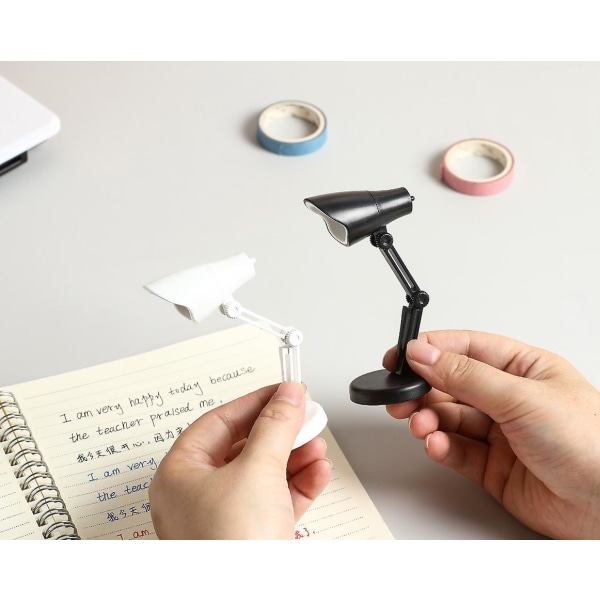 2st Mini Liten Bordslampa Led Vikbar Bärbar Liten Nattlampa Magnetisk Sug Varm Färg Läsbord