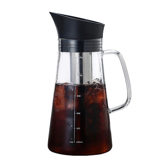 Kald kaffe-brygger med skala (1200 ml), 1,2 l kaffekanne