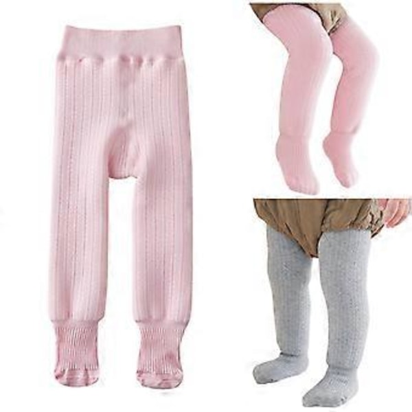 Babystrumpbyxor med elastiskt midjeband, varma strumpbyxor för småbarn, vinterleggings för spädbarn, elastiska midjestrumpbyxor, andningsbara babykläder, vit XS White XS