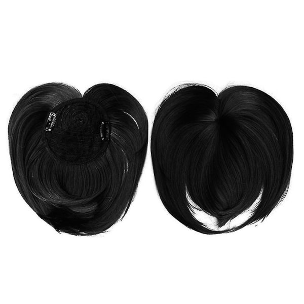 Clip-on Hair Topper Värmebeständig fiber hårförlängning Peruk Hårstycke för kvinnor 4