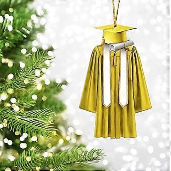 2025 Valmistujaisten Koristeet Ornamentti Valmistujaispuku Ornamentti Yellow