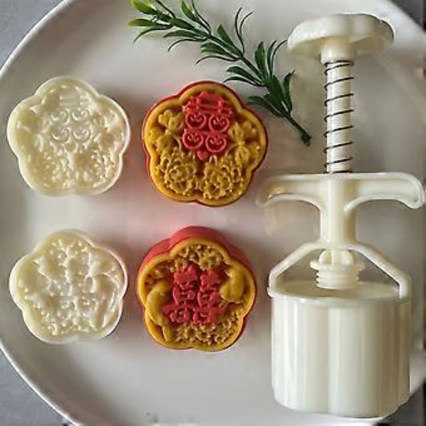 Handpressad Månkakform Traditionell Grönbönskaka Bakverk Hushålls Konditorivaror Bakverktyg för Dessertentusiaster