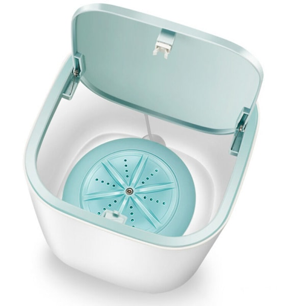 Blå Mini Tvättmaskin Tvätt Barrel Washer Underkläder Strumpor W