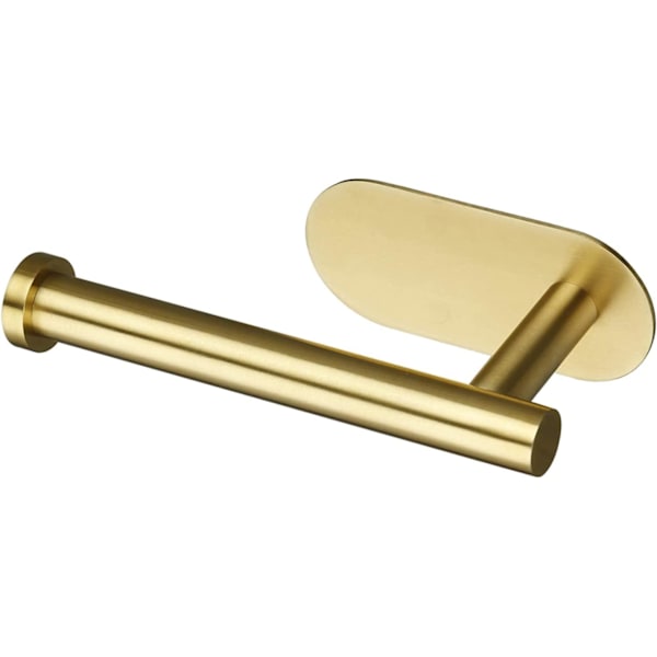 Selvklæbende toiletrulleholder i børstet guld SUS 304 rustfrit stål