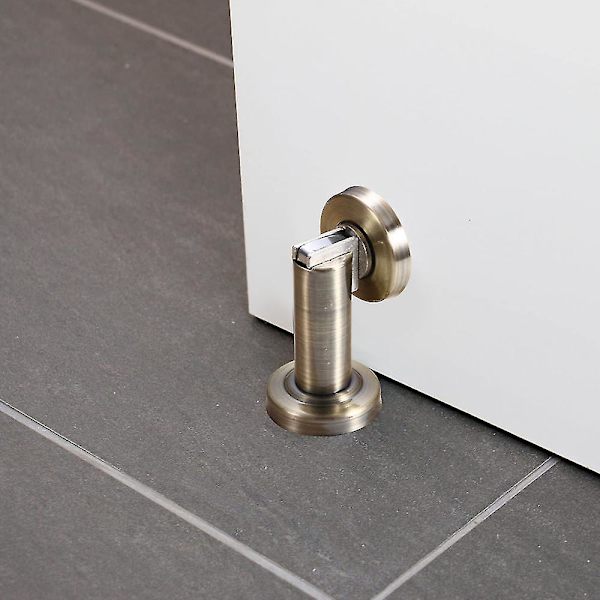 Magnetisk dørstopper, rustfritt stål børstet dørstopper moderne solid (grønn bronse)