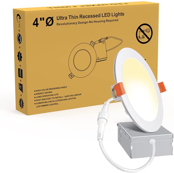 1 stk. 4\" 9W 5 farver integreret ETL-certificeret ultratynd LED-panel