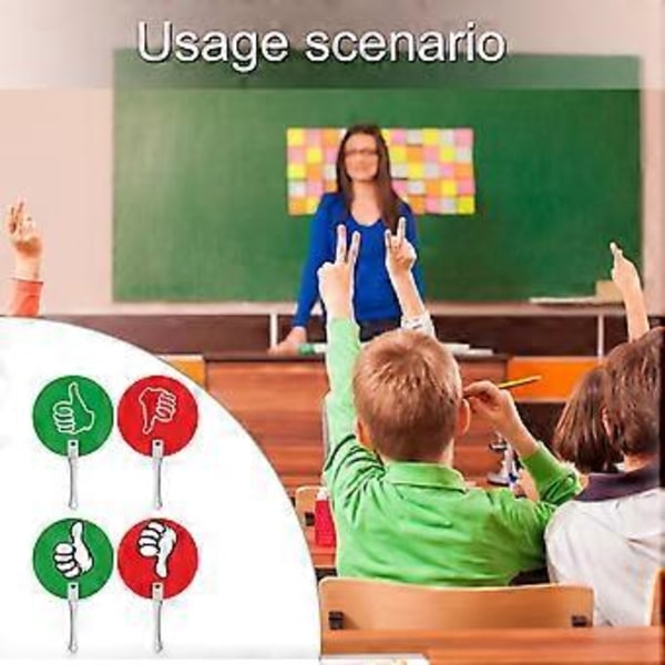 10 st/set Tummen upp/ner Paddlar för klassrumslärare Auktionsskyltar Ja Nej Paddlar Sant Falskt Paddel White edge model