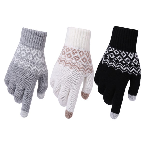 Dame Vinterhandsker Strik Touchscreen Handsker Touchscreen Handsker Split Finger Handsker