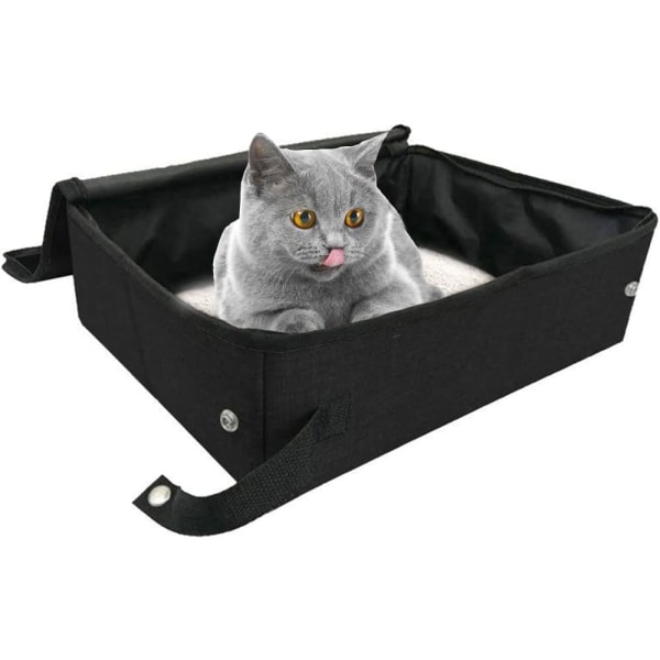 Travel Cat Litter Box, 40 x 30 10cm Portable Folding Cat Litter B