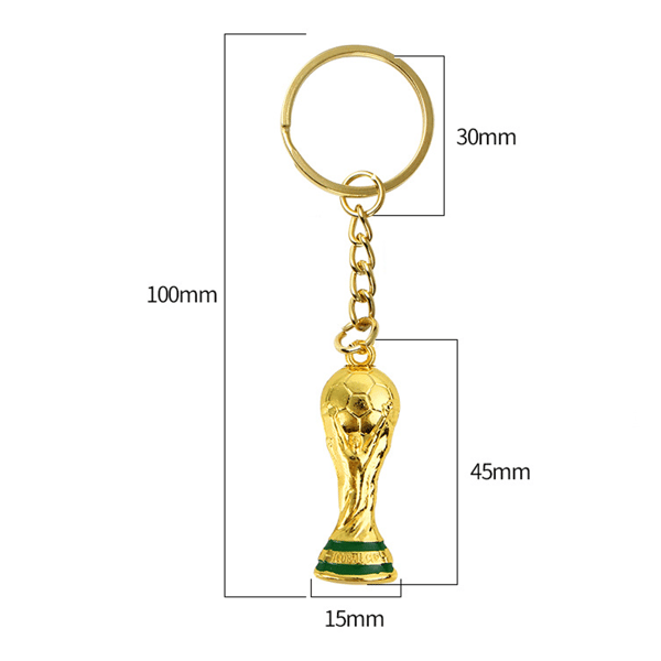 3PCS 2022 FIFA VM 3D Trofé Nøkkelring 18g, Eie en Samleobjekt