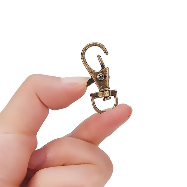 100 stk. Alloy Swivel Lobster Claw Spænder Lanyard Clips Swivel Snap Hooks til nøgle split ring, blandet farve