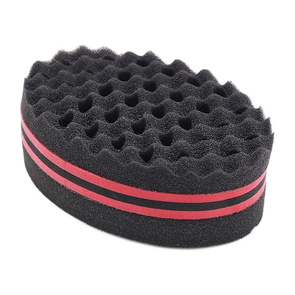 Hår Twist Black Ice Sponge för Afro Braid, Dreadlock Coils Curl Borstar (2 st)