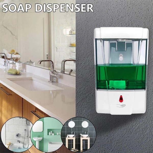 Automatisk sæbedispenser med induktion til vægmontering til hjemmet køkken toilet kontaktfri smart induktions sæbedispenser