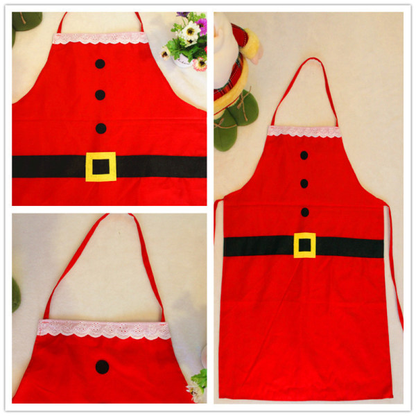 2 pieces of Santa aprons for unisex adults and children