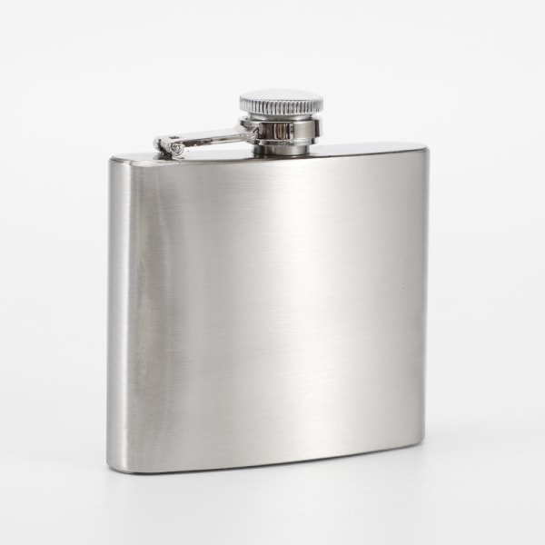 Hip flask i rostfritt stål, lätt, inklusive läckagesäkert lock