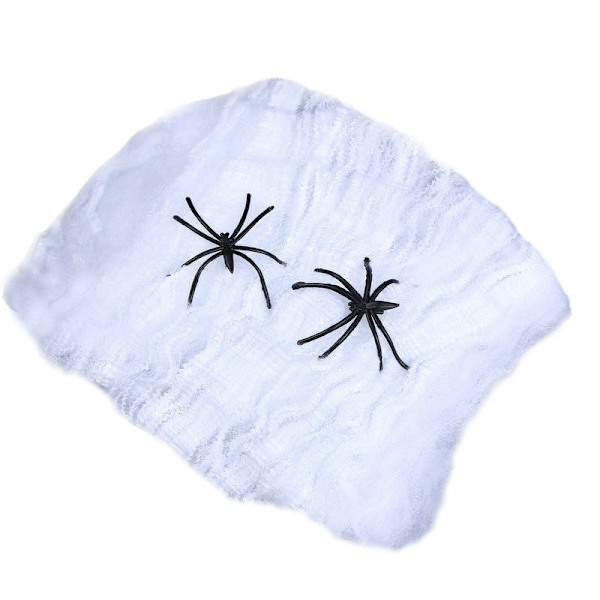 1 set av Halloween skrämmande spindelnät dekorationer, kreativa skrämmande S