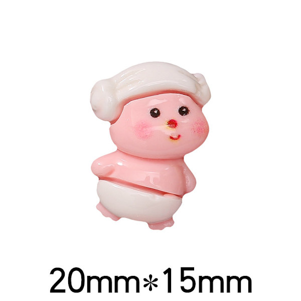 15PCS Beaver Cartoon Søte DIY-pynt, Håndlagde Materialer