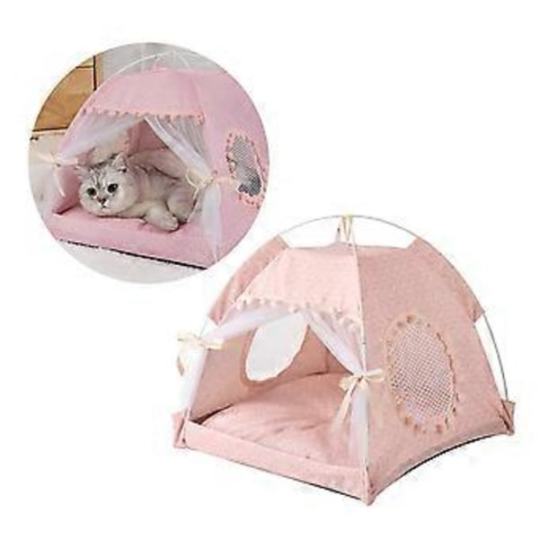 Bärbart Hopfällbart Husdjurstält Hus Katt Hund Husdjursbur Utomhustält Valp Fuktsäkert Tält för Camping S broken fruit green S
