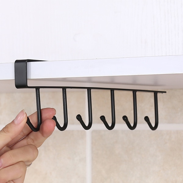 2 pcs Kitchen Hooks Rails Hanging Storage Rack Closet Organizer