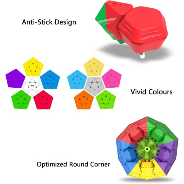 Speed ??Magic Cube, Klistremerkefri Magic Speed ??Cube Puzzle, Durabl