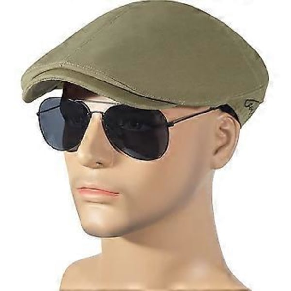 Sommer Ivy Peaked Caps Balloon Cap Bomulds Flat Cap til Mengreen green