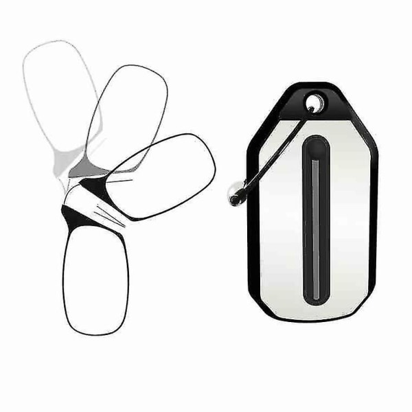 All-in-one Keychain Clip Nose Reading Glasses Clip Nose Mini Reading Glasses Legless Portable Glasses For Men And