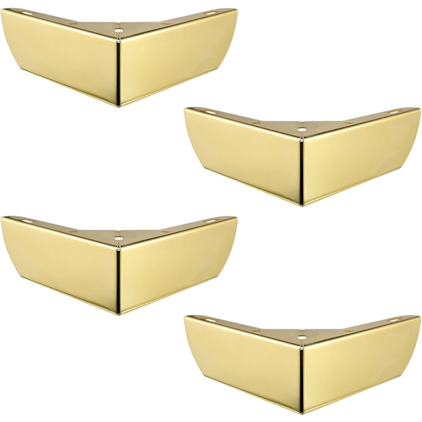 Set med 4 gyllene DIY-köksmöbelben 55 mm ben för soffbord