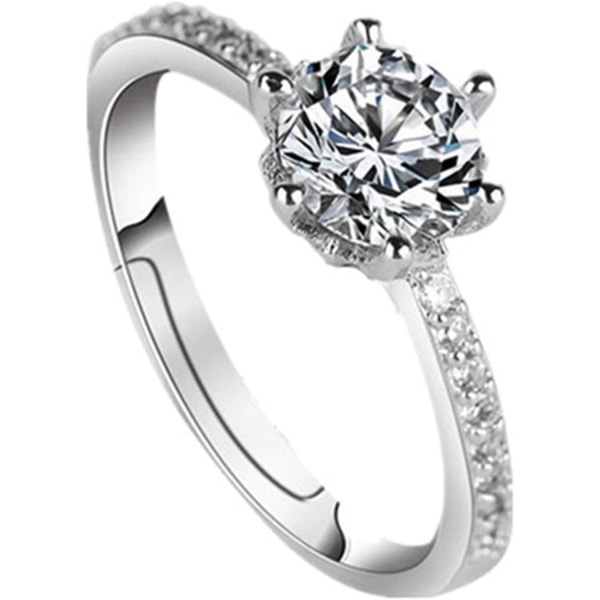 Crystal Justerbar Silver Knuckle Ring för damer och flickor