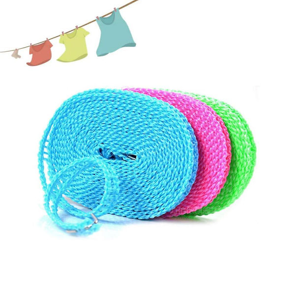 3 Pcs Windproof Clothesline Non-slip Clothesline Nylon Washing Line Rope Laundry Clothes Lines For Outdoor Use Indoor