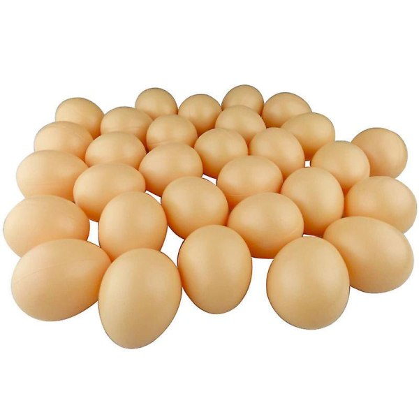 Plast falska ägg för hantverk, 60 st påskägg prydnader Kycklingägg Leksaksmat Set för barn gör-det-självägg