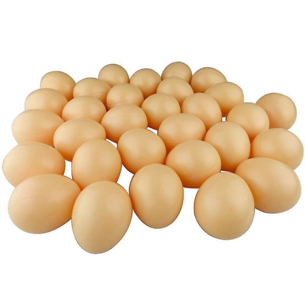 Plastic Fake Eggs  For Crafts, 60 Pcs Easter Egg Ornaments Chicken Eggs Toy Food Play Set For Children Diy  Eggs