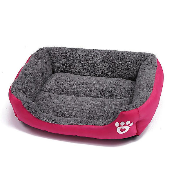 Dyre seng til katte hunde super blød kæledyr sofa selvoppvarmende åndbar kæledyr seng L rosa rød