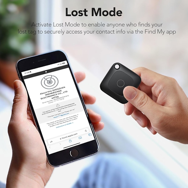 Esineenlöytäjä Bluetooth, Air Tracker -tunnisteet yhteensopivat Apple Find My:n kanssa (vain iOS) 2-osainen setti