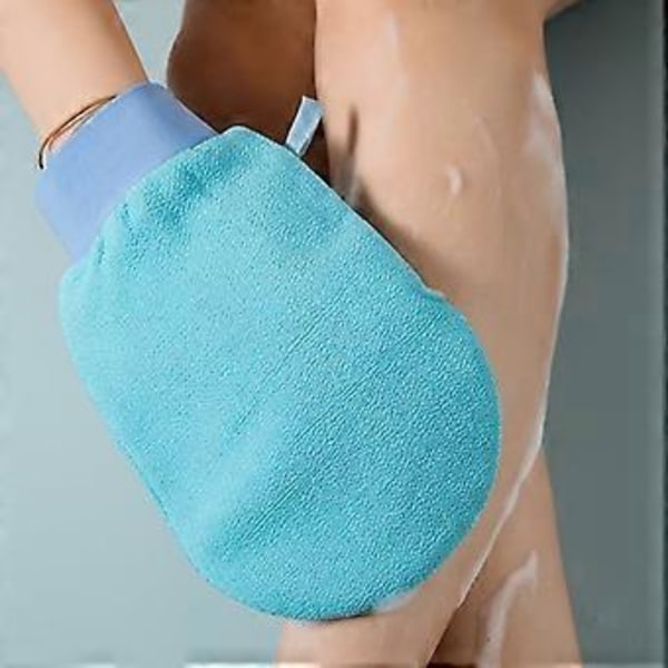 Hudexfolierande Handske, Badhandskar, Grova Sandbadhanddukar, Duschhandskar Blue