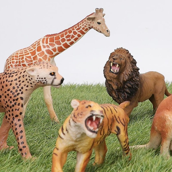 Realistiskt utseende Safari Djurfigurer Plast Djungel Djurleksaker Älg