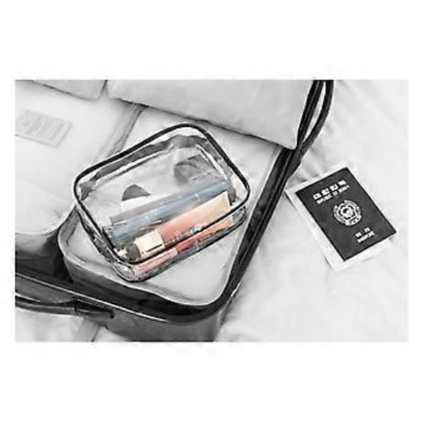 3-pack Genomskinlig Transparent Sminkväska transparent()